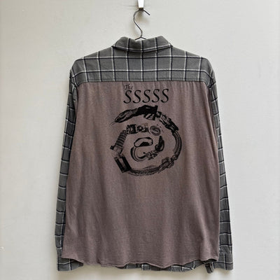 SS06 Undercover Checkered Back Graphic Flannel