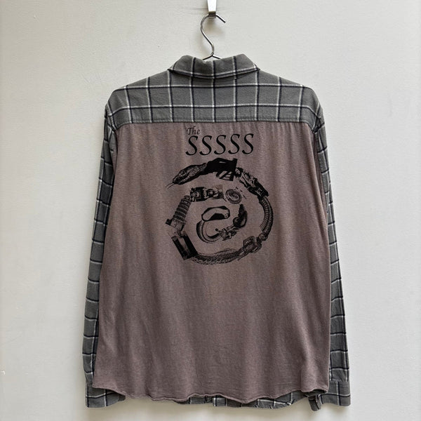 SS06 Undercover Checkered Back Graphic Flannel