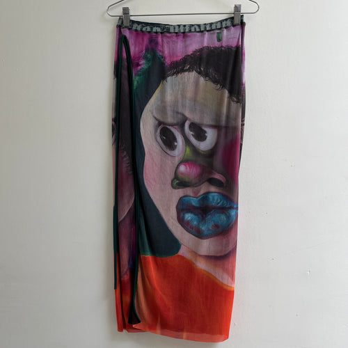 AW21 Ottolinger Multicolour Cheyenne Julien Nylon Mesh Skirt