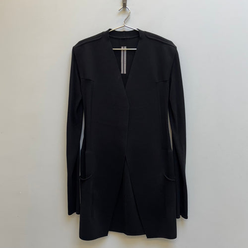 SS18 Rick Owens ‘DIRT’ Long Compressed Knit Cardigan
