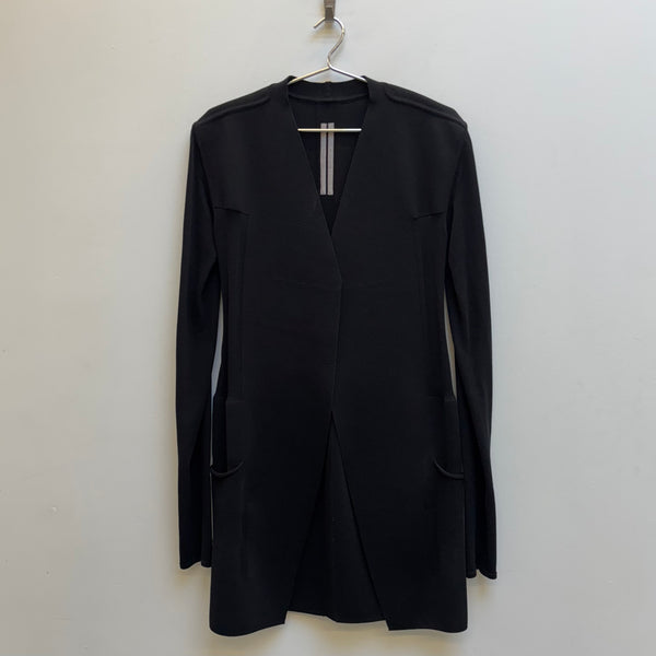 SS18 Rick Owens ‘DIRT’ Long Compressed Knit Cardigan