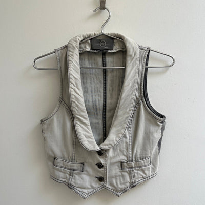 SS11 Alexander McQueen Cropped Denim Vest