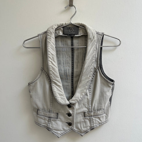 SS11 Alexander McQueen Cropped Denim Vest