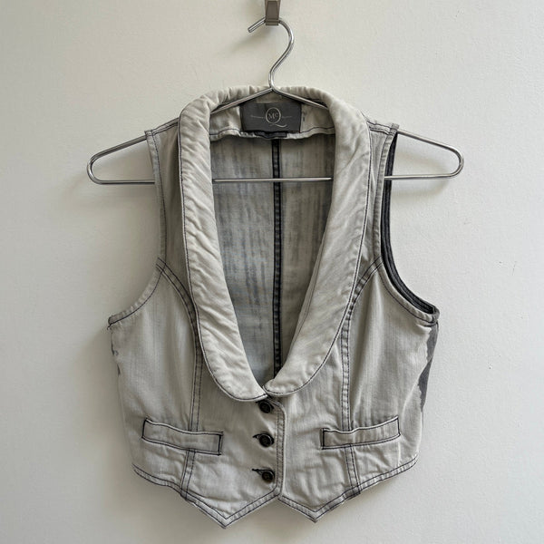 SS11 Alexander McQueen Cropped Denim Vest