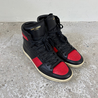 Saint Laurent Court Classic SL-10H High Top Leather Sneakers