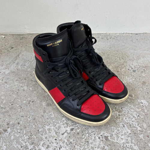 Saint Laurent Court Classic SL-10H High Top Leather Sneakers