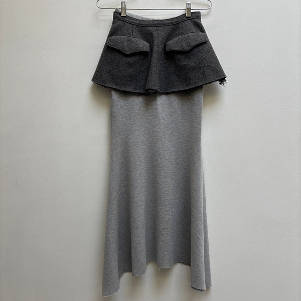 FW15 Undercover “NO (B)ORDERS” Shield Half Skirt
