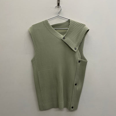 SS14 Homme Plissé by Issey Miyake Asymmetrical Pleated Top