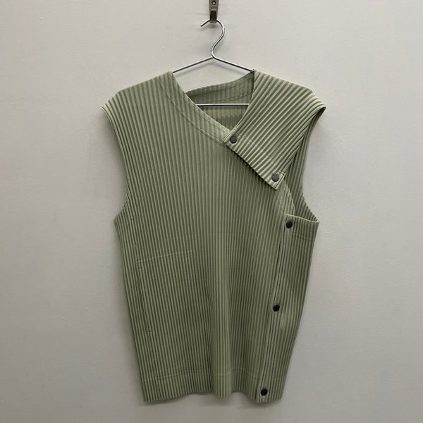 SS14 Homme Plissé by Issey Miyake Asymmetrical Pleated Top