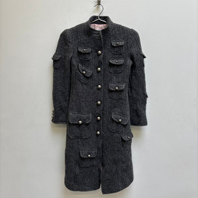 90s Moschino Multi-Pocket Wool Topcoat