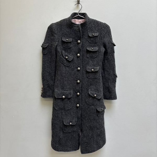 90s Moschino Multi-Pocket Wool Topcoat