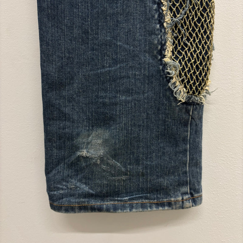 00s Mihara Yasuhiro Netted Side Jeans