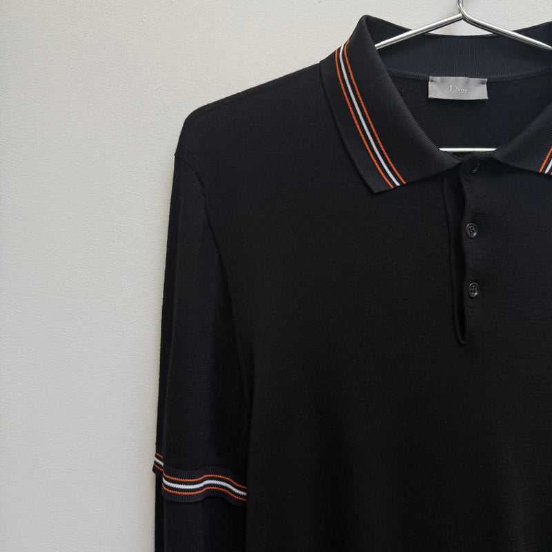 Christian Dior by Hedi Slimane Layered Polo Long Sleeve Tee