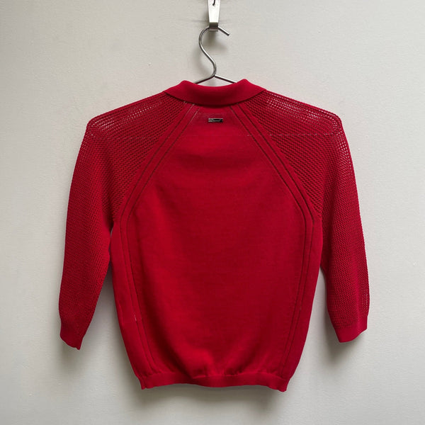 00s Dsquared2 Knit Mesh Sleeve Cardigan