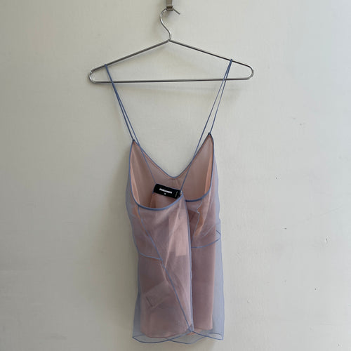 SS22 Dsquared2 Sheer Layered Tank Top