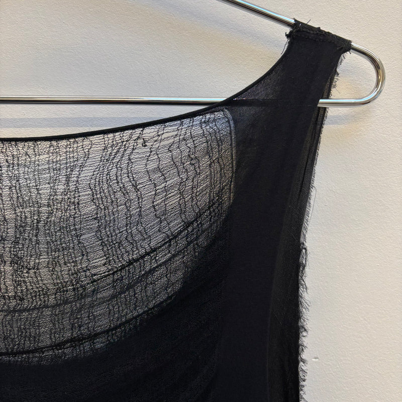Marques Almeida Black Round Neck Tank Top