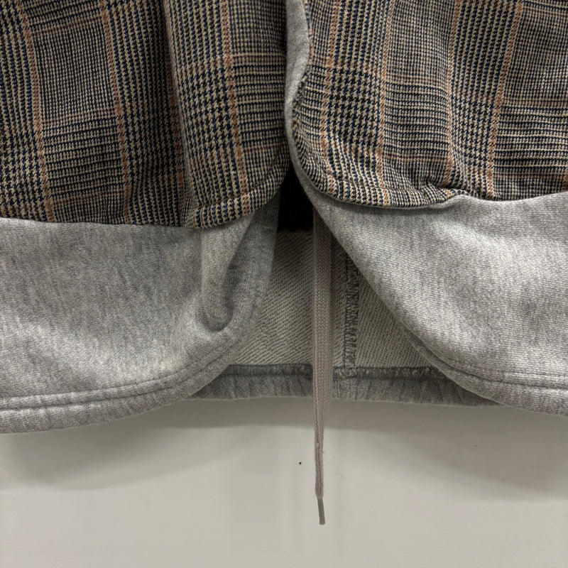 Final Home Hooded Plaid Blazer