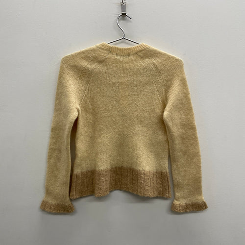 90s Issey Miyake Mustard TwoTone Wool Sweater