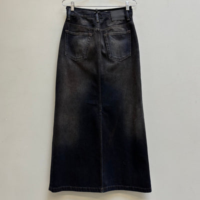 FW24 Acne Studios Wrapped Belt Denim Maxi Skirt