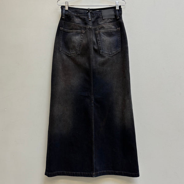 FW24 Acne Studios Wrapped Belt Denim Maxi Skirt
