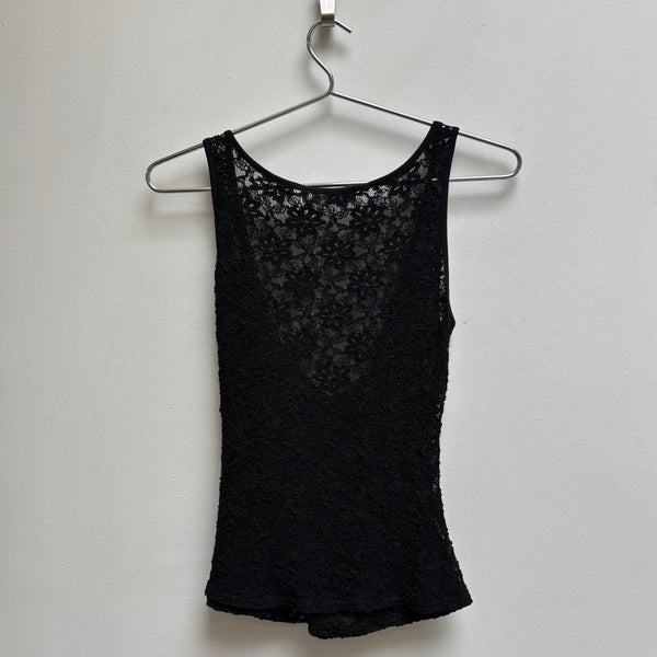 Anne Fontaine Lace Front Wrap Tank Top