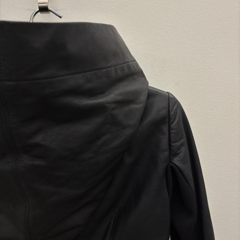 SS15 Rick Owens ‘FAUN’ Funnel Neck Leather Jacket