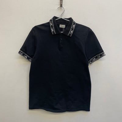 SS17 Saint Laurent Paris Contrast Trim Polo Shirt