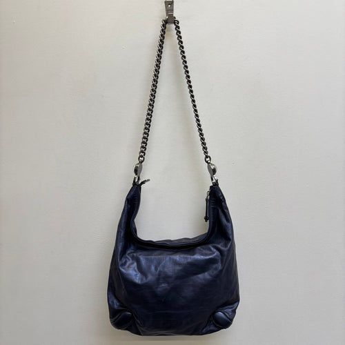 FW09 Gucci Leather Metallic Hobo Bag