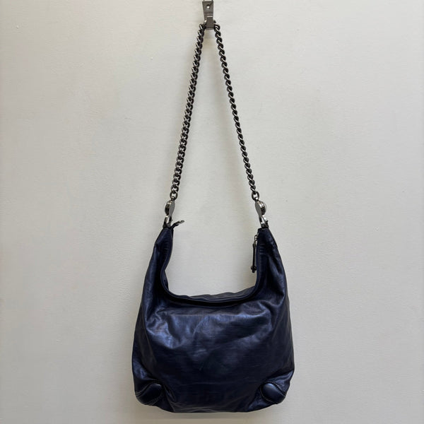 FW09 Gucci Leather Metallic Hobo Bag