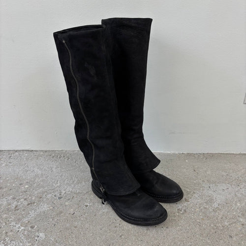 FW08 MIU MIU Fold Over Suede Zipper Boots