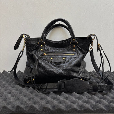 Balenciaga Velo Motocross Leather Handbag