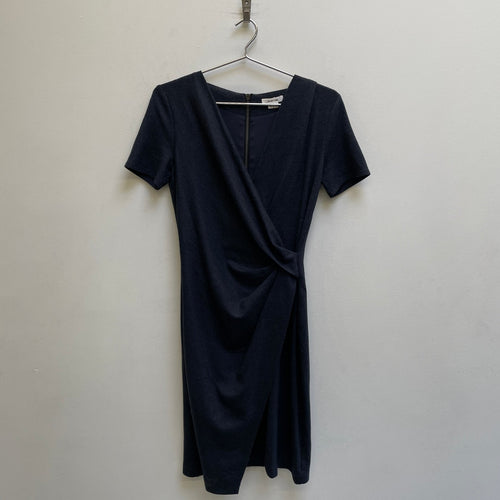 00s Helmut Lang (Lang Era) Draped Neckline Zip Dress