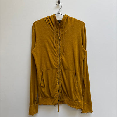 Boris Bidjan Saberi Mustard Zip Up Hoodie
