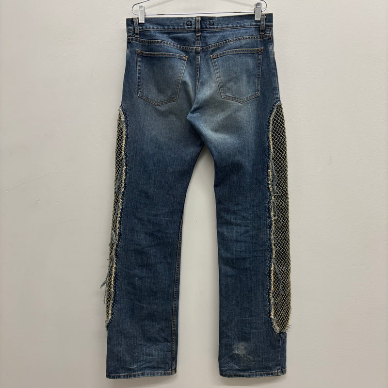 00s Mihara Yasuhiro Netted Side Jeans