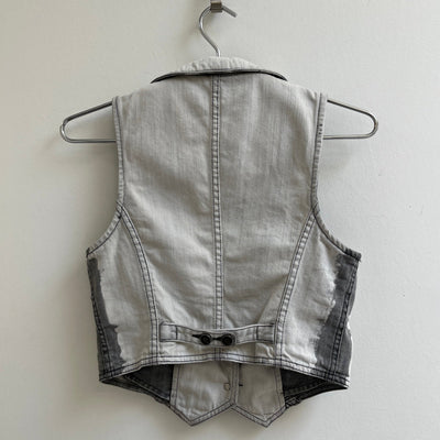 SS11 Alexander McQueen Cropped Denim Vest