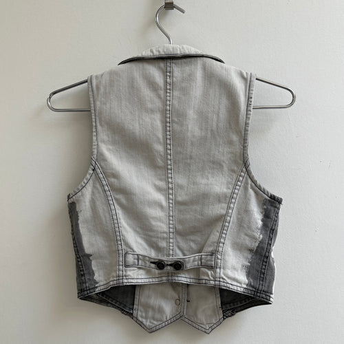 SS11 Alexander McQueen Cropped Denim Vest