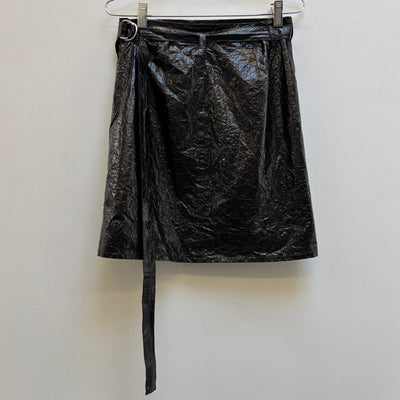 FW18 Helmut Lang Crinkled Wrap Skirt