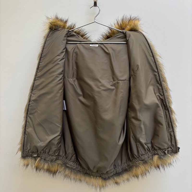 FW21 Miu Miu Fur Hooded Jacket