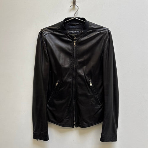 00s Dolce & Gabbana Lambskin Leather Racer Jacket
