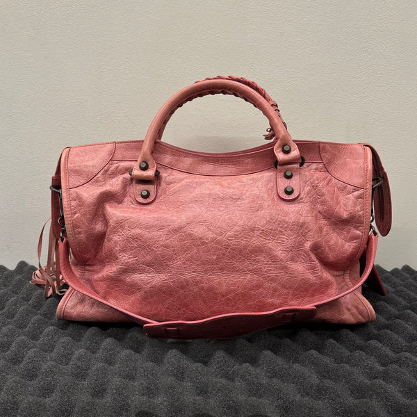 SS09 Balenciaga Pink City Leather Bag