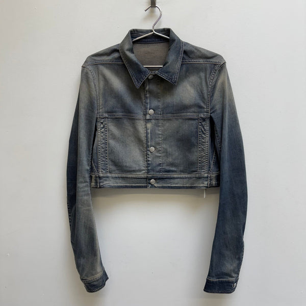 SS19 Rick Owens “BABEL” Cropped Denim Jacket