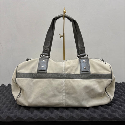 FW14 Balenciaga Suede Dual Pocket Duffle Bag