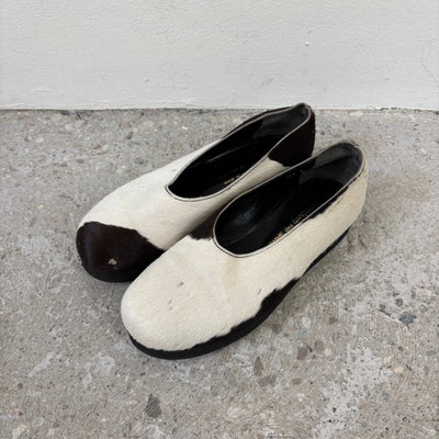 90s Comme Des Garçons Calf Hair Ballet Flats