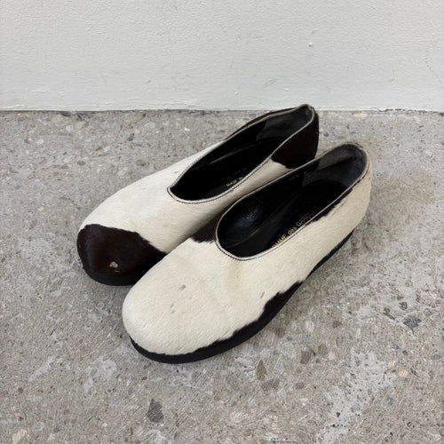 90s Comme Des Garçons Calf Hair Ballet Flats