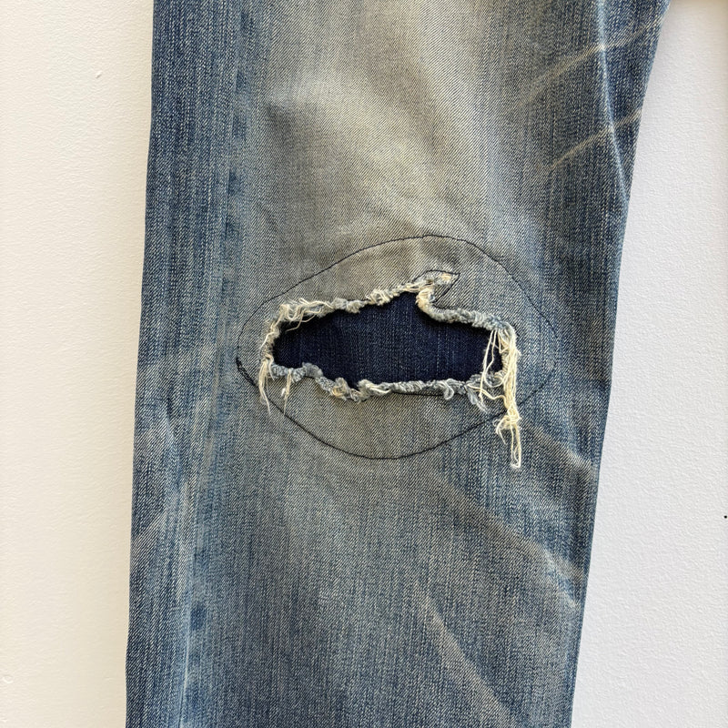 Anachronorm Distressed Patchwork Jeans