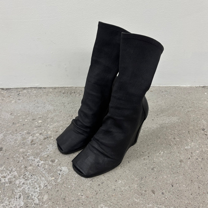 Rick Owens Larry Sock Open Toe Wedge Heels