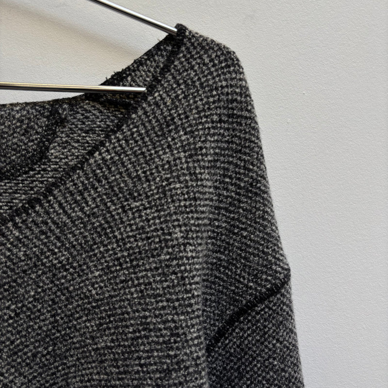 Empirio Armani Salt & Pepper Wool Knit Cardigan