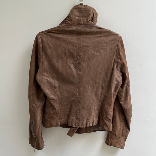 Line Lambskin Leather Jacket