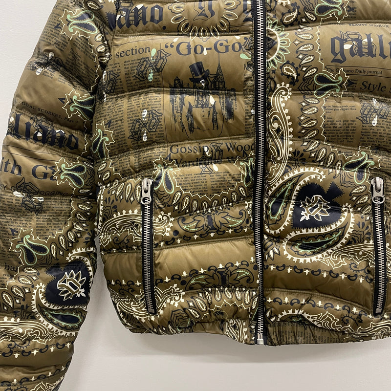 John Galliano Patterned Puffer Jacket