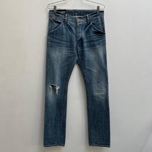 00S Attachment Paint Splatter Straight Cut Jeans